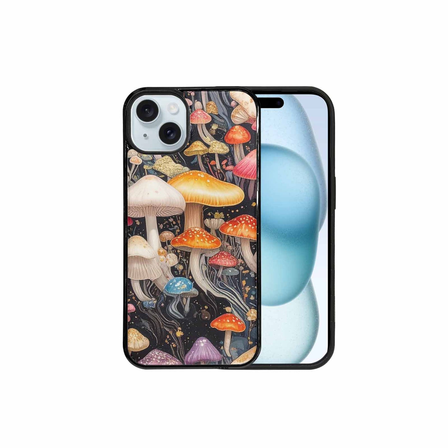 iPhone 15 Plus Case — Mushrooms Pattern Hundreds Of, Unique Phone Case Design