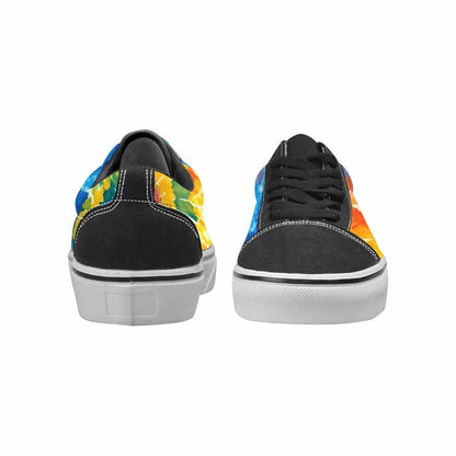 WOMEN'S Tie Dye Swirl Canvas Lace-Up Surreal Custom Sneakers