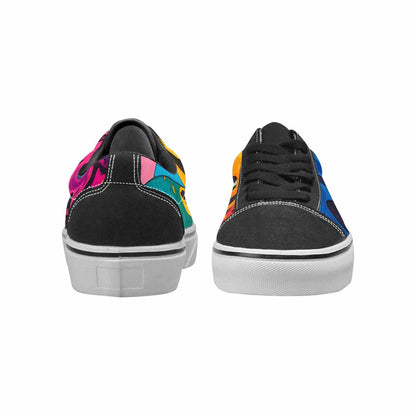 WOMEN'S Melting Aliens Lace-Up Canvas Kaleidoscope Custom Sneakers