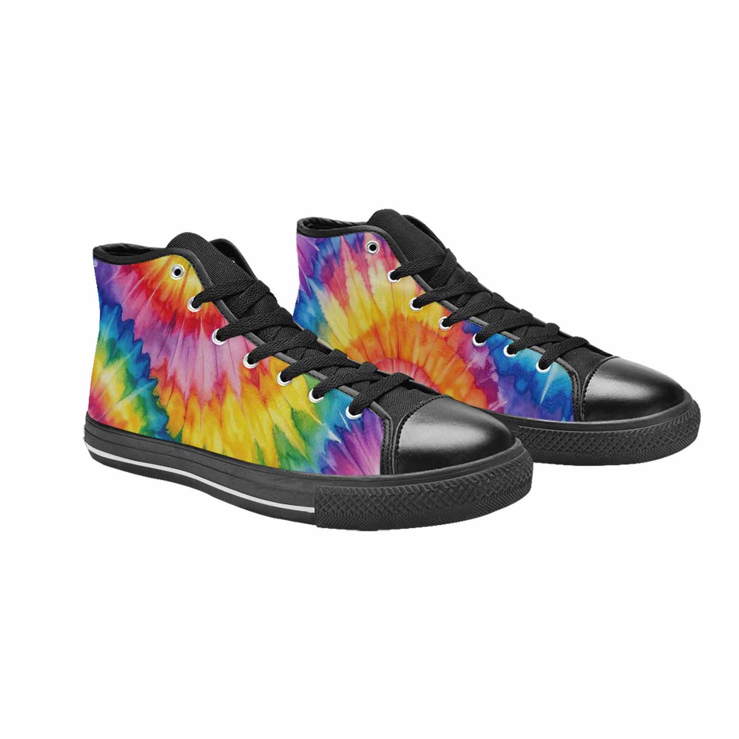 MEN'S Tie Dye - High Top Canvas Aesthetic Custom Shoes