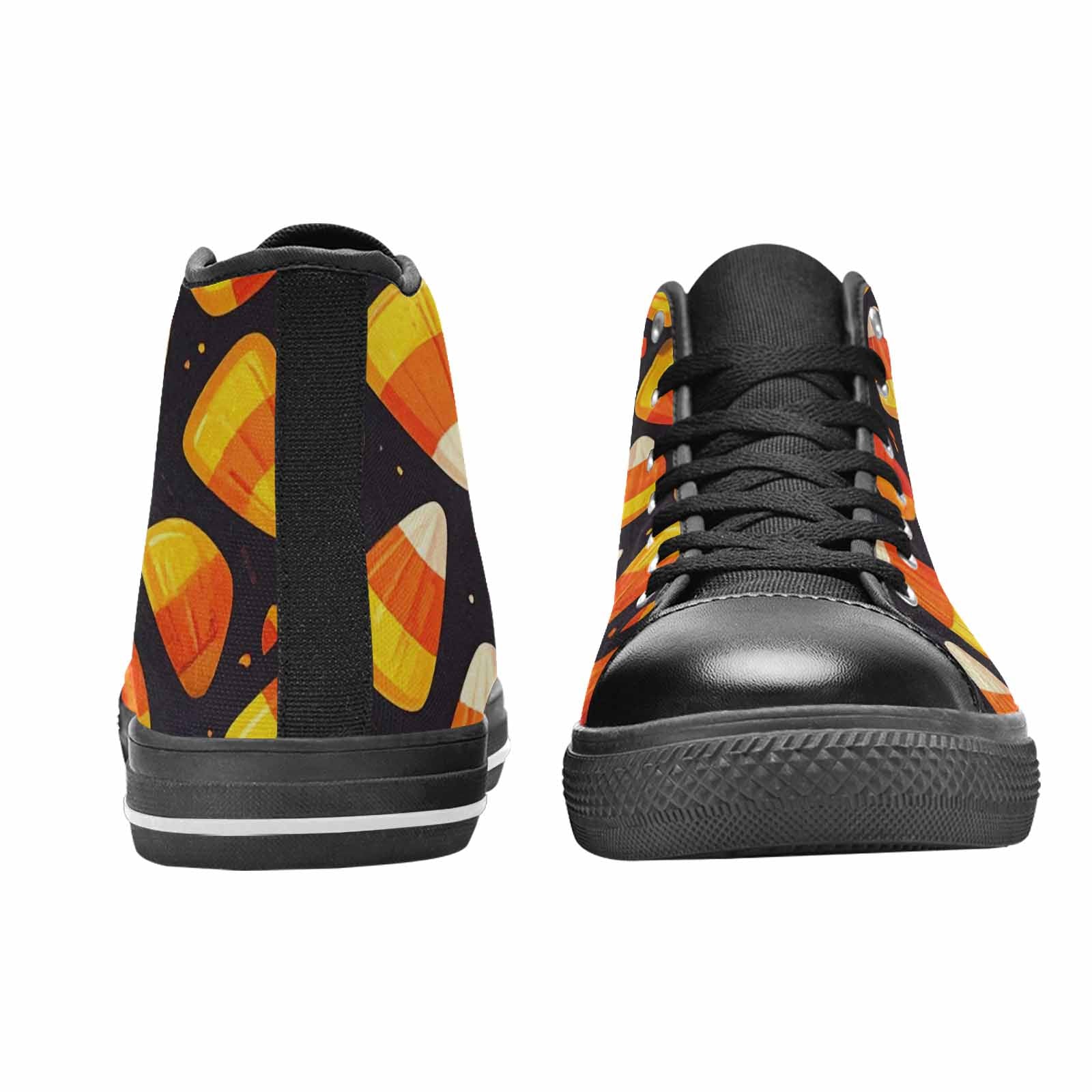 MEN'S Halloween Candy Corn High Top Canvas Dark Academia Custom Shoes