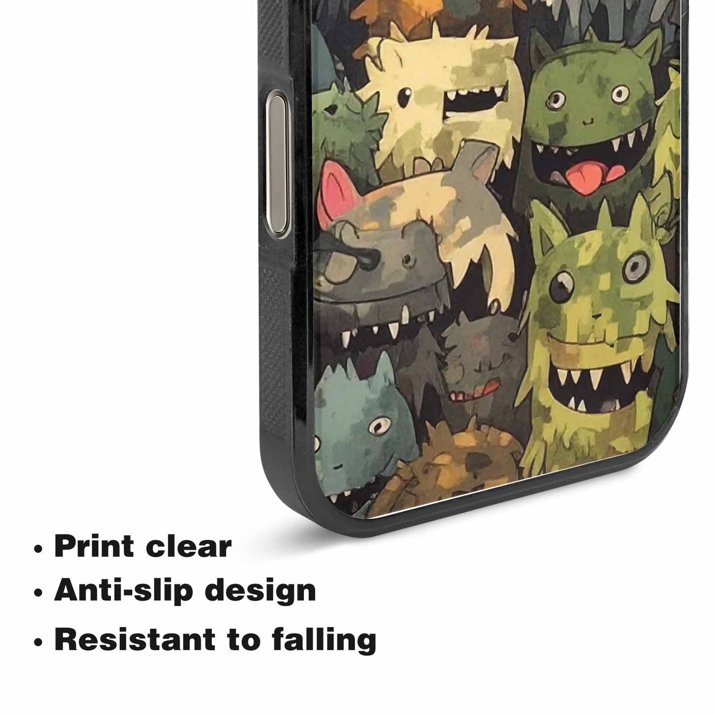 iPhone 15 Pro Max Case — Monsters Camomonsters Pattern D6o, Personalized Phone Case