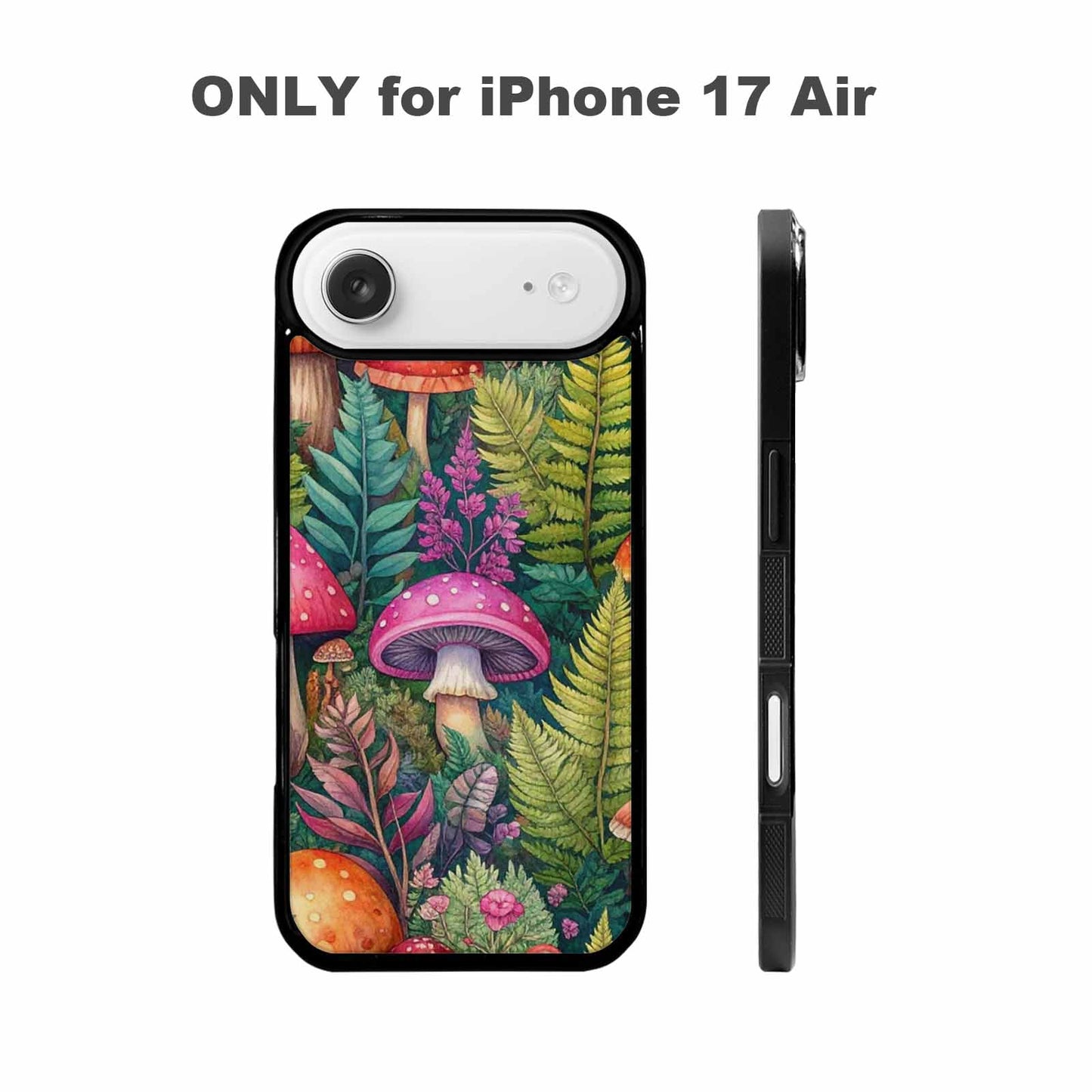 iPhone 17 Air Case — Mushrooms Botanicalmushrooms P Vyk Floral, Custom Designed Case Cover
