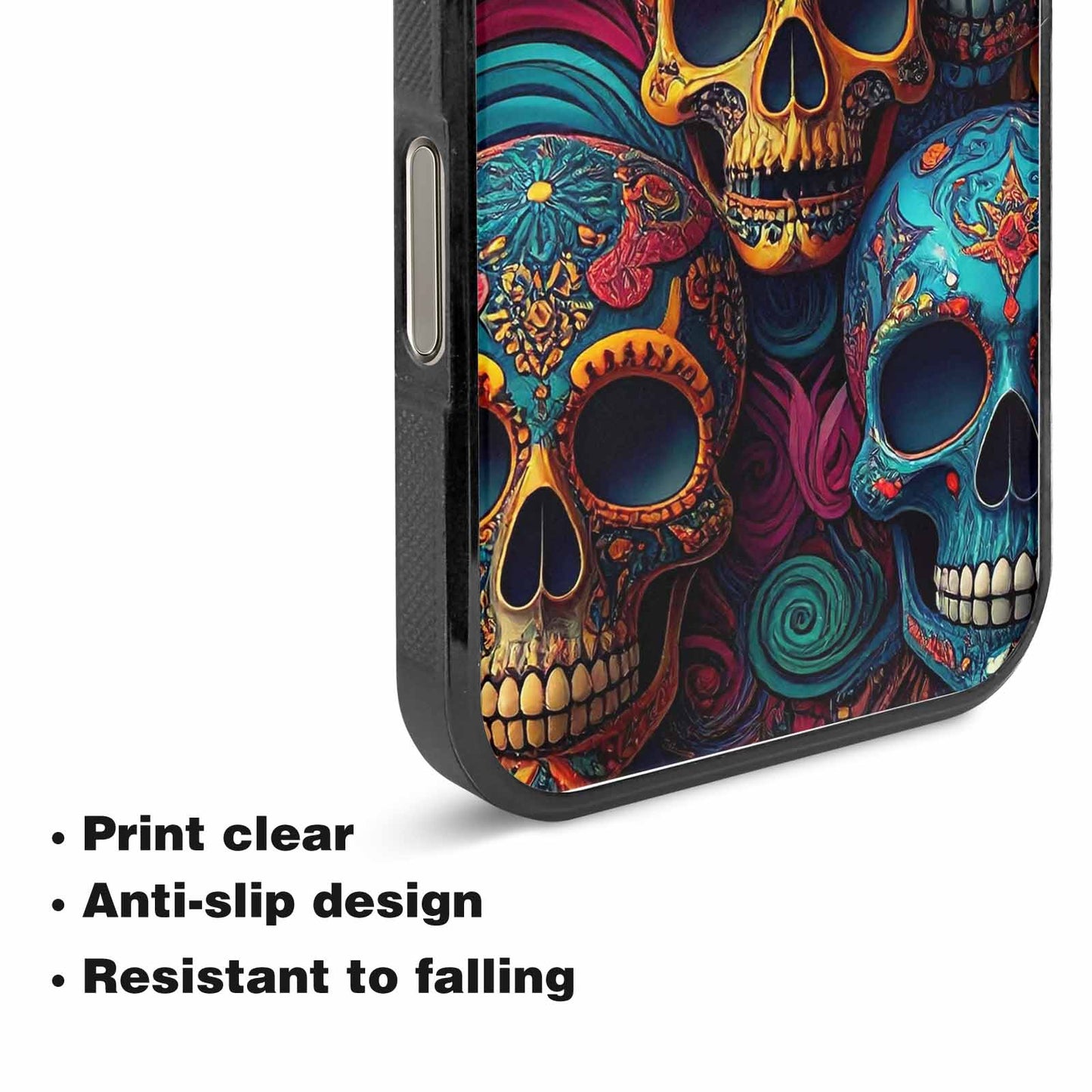 iPhone 15 Pro Max Case — Skull Waves, Custom Print Case Cover