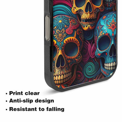 iPhone 15 Pro Max Case — Skull Waves, Custom Print Case Cover