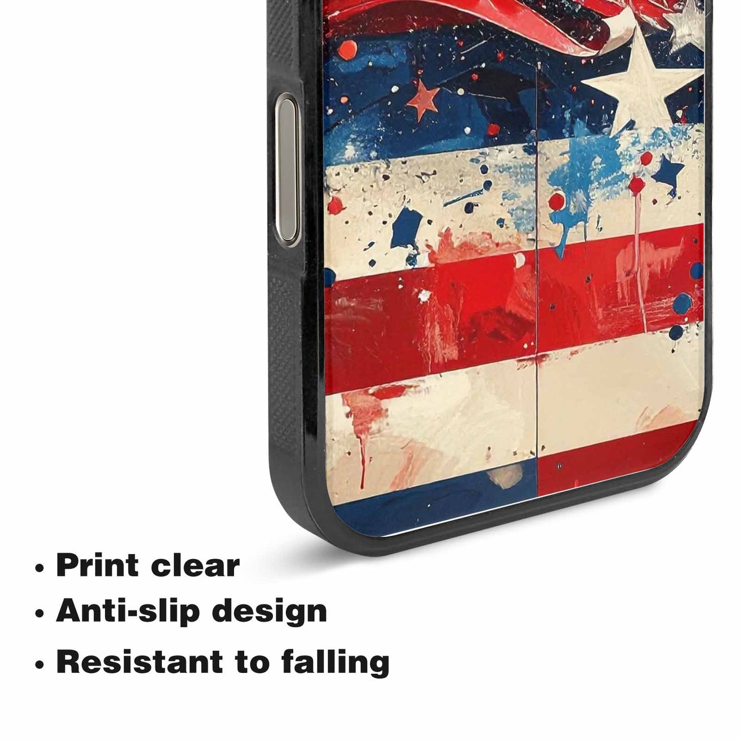 iPhone 15 Pro Max Case — Patriotic Stars And Stripes American Stars, Custom Made Phone Cover