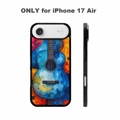 iPhone 17 Air Case — Watercolor Smiley Face Guitar Watercolor Abstract, Original Design Phone Case