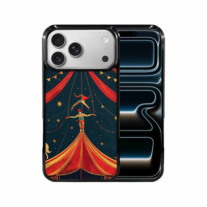 iPhone 17 Pro Max Case — Vintage Circus Art Pattern Retro Vintage, Custom Printed Phone Case