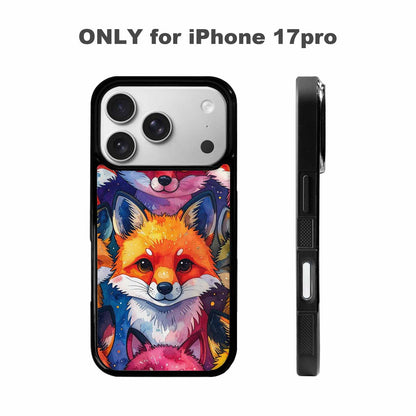 iPhone 17 Pro Case — Watercolor Kawaii Fox Faces Watercolor Abstract, Original Design Phone Case