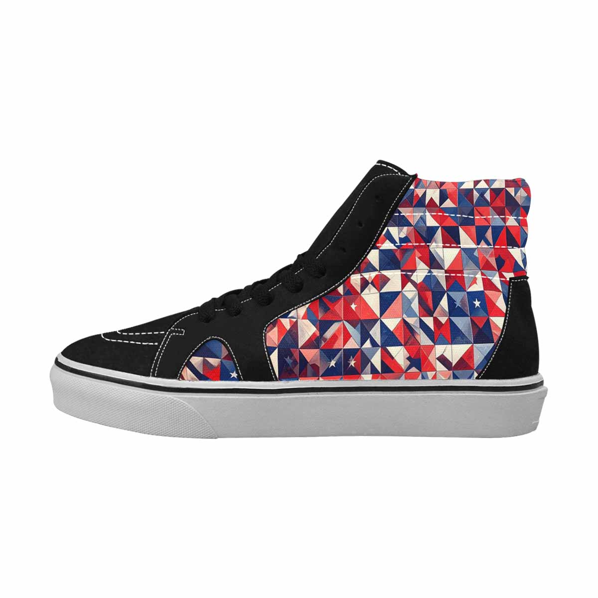 MEN'S American Flag Stars High Top Canvas Neon Fantasy Shoes