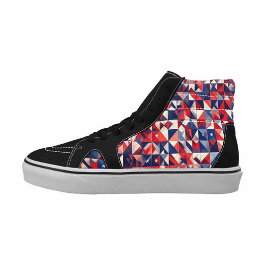 MEN'S American Flag Stars High Top Canvas Neon Fantasy Shoes