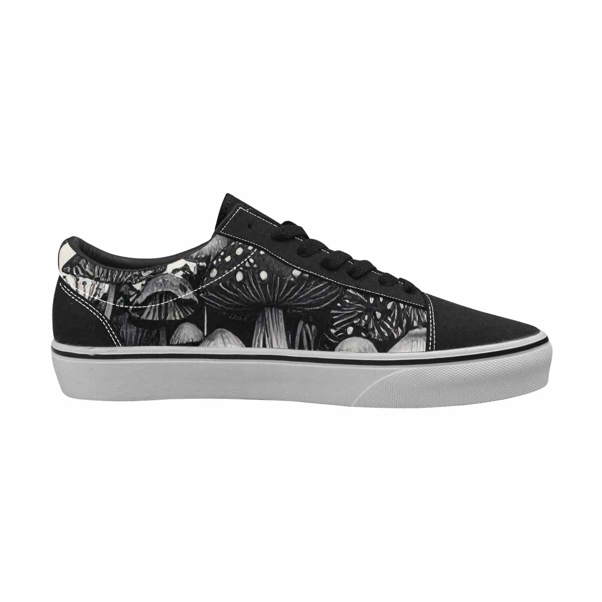 WOMEN'S Mushrooms (general) Lace-Up Canvas Vibrant Chaos Sneakers