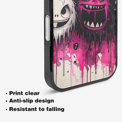iPhone 16 Plus Case — Monsters General Black Pink Ink Cartoon, Custom Phone Case