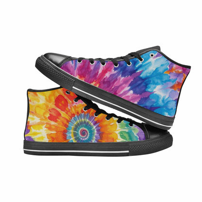 MEN'S Tie Dye Swirl High Top Canvas Dreamcore Shoes