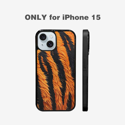 iPhone 15 Case — Bold Tiger Stripe, Customized Protective Case