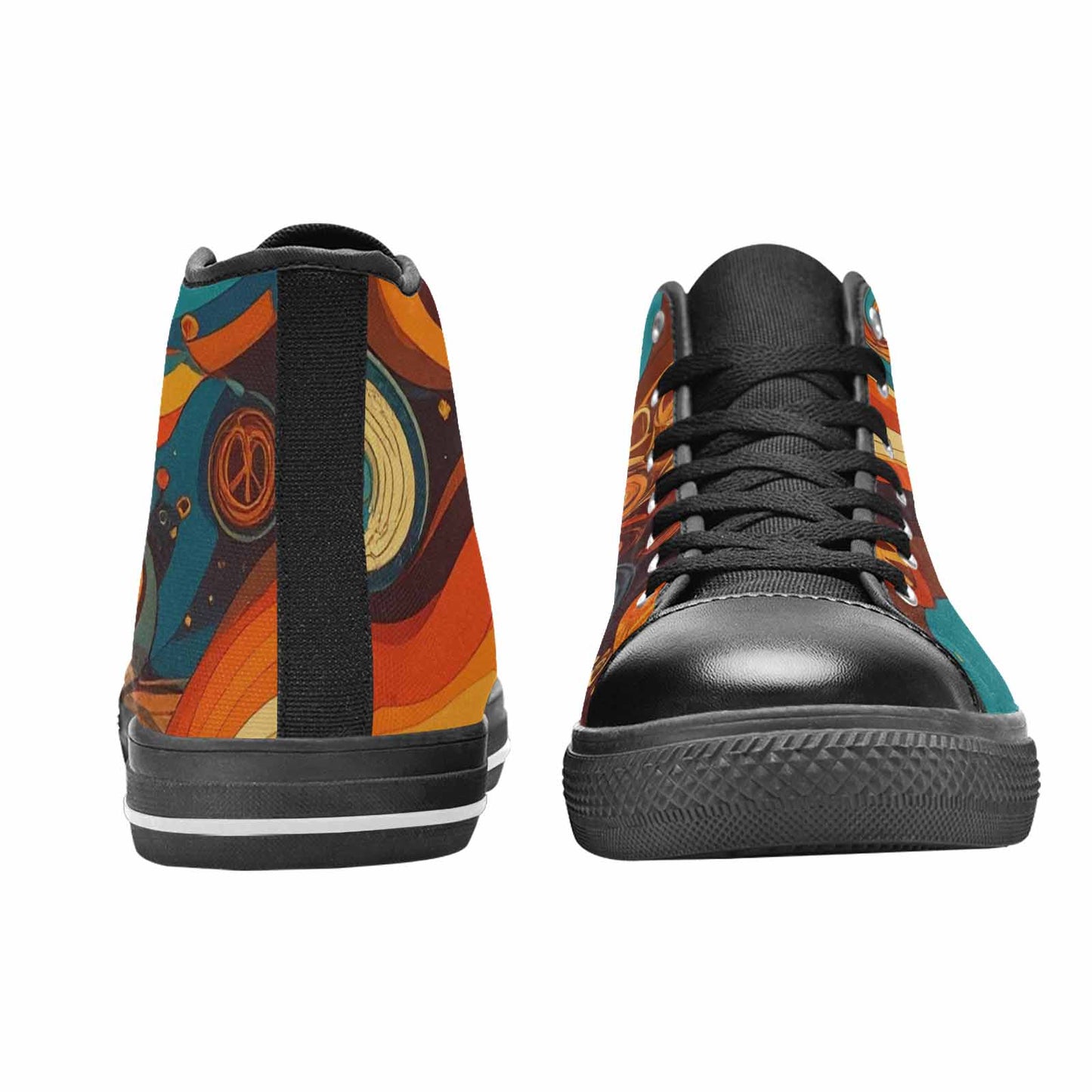 WOMEN'S Groovy 70S Peace High Top Canvas Y2K Shoes