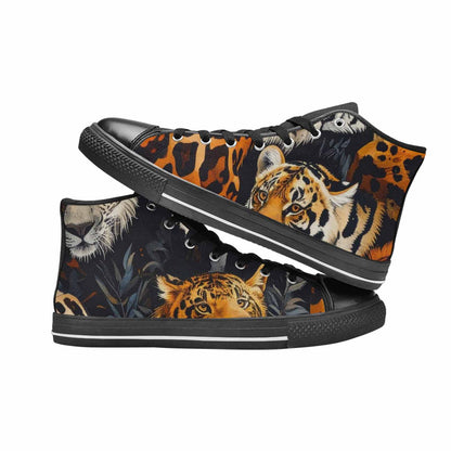 WOMEN'S Animal Print High Top Canvas Dark Academia Custom Sneakers