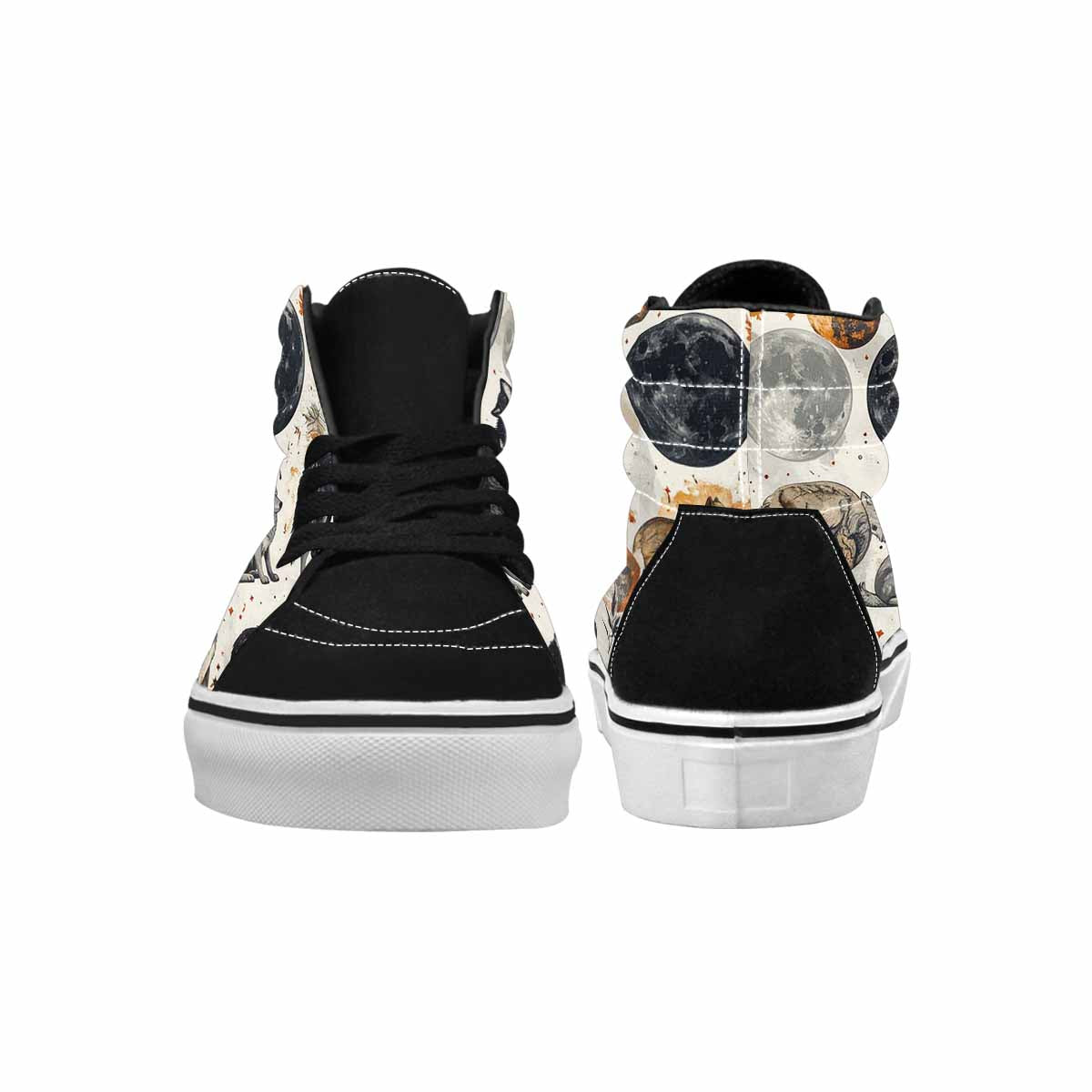 WOMEN'S Wolf Silhouette Moon High Top Canvas Y2K Custom Shoes