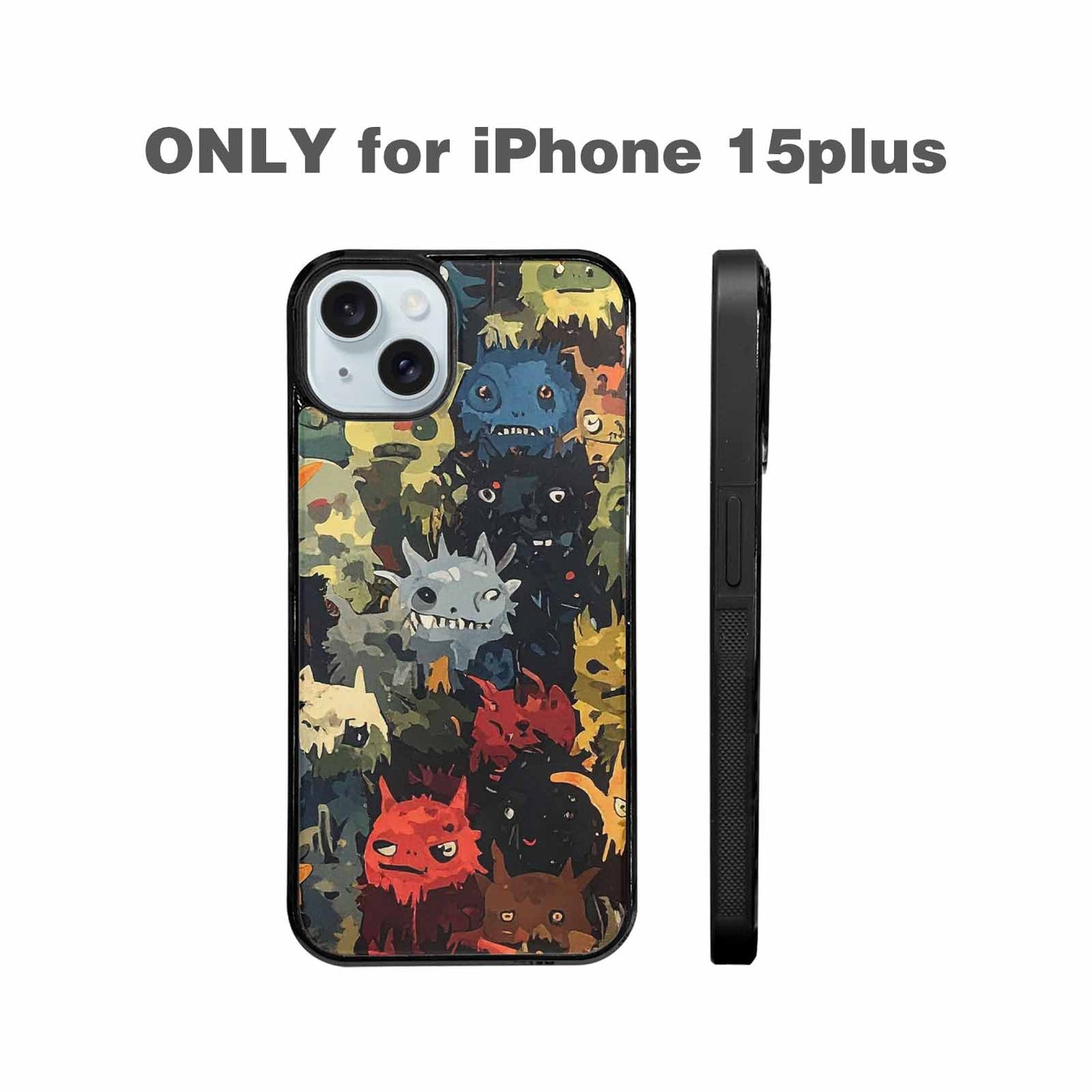 iPhone 15 Plus Case — Monsters Camomonsters Pattern Okl, Original Design Phone Case