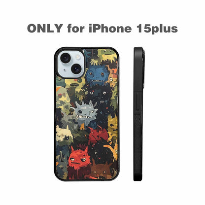 iPhone 15 Plus Case — Monsters Camomonsters Pattern Okl, Original Design Phone Case