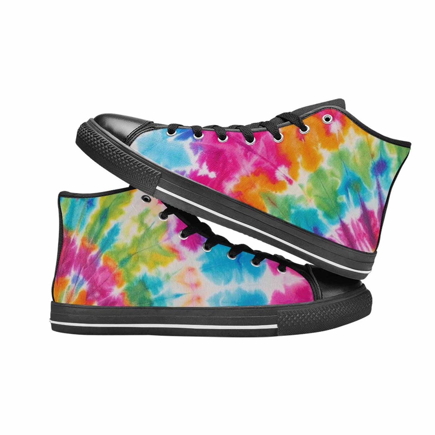 WOMEN'S Tie Dye Rainbow Twist High Top Canvas Dreamcore Shoes