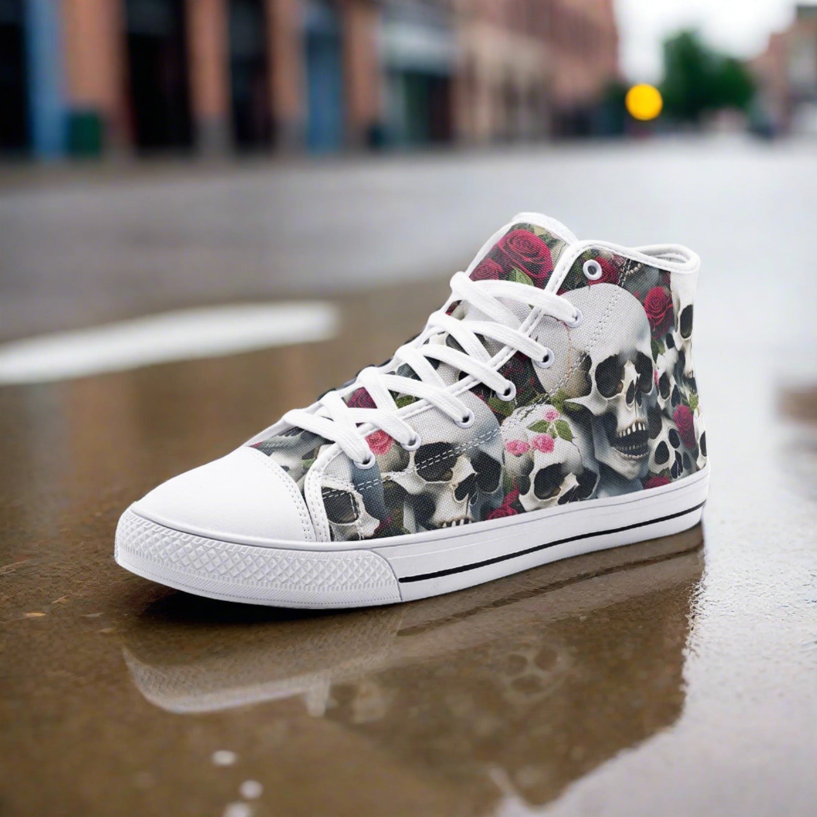Peacock Teal Gold Unique Bold Art - Freaky Shoes | Custom Art Sneakers