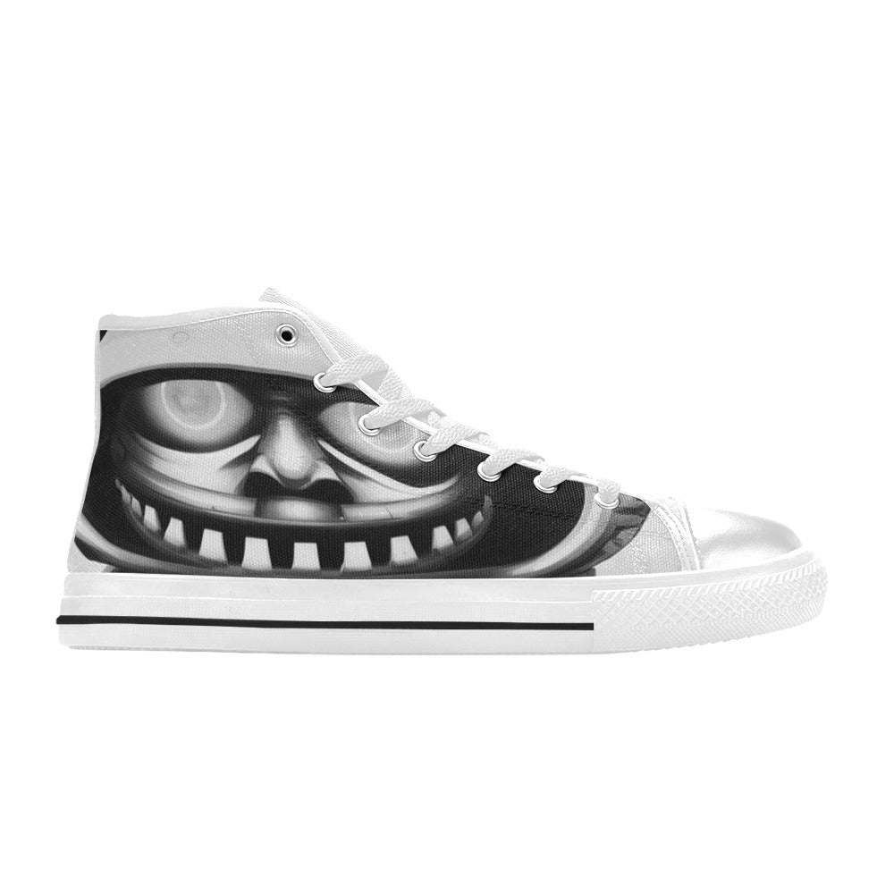 MEN'S Cc Space Dude Grey High Top Canvas Neon Fantasy Custom Sneakers