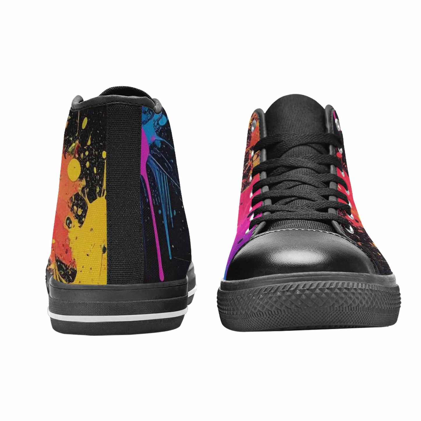 MEN'S Paint Splatter High Top Canvas Dreamcore Custom Shoes