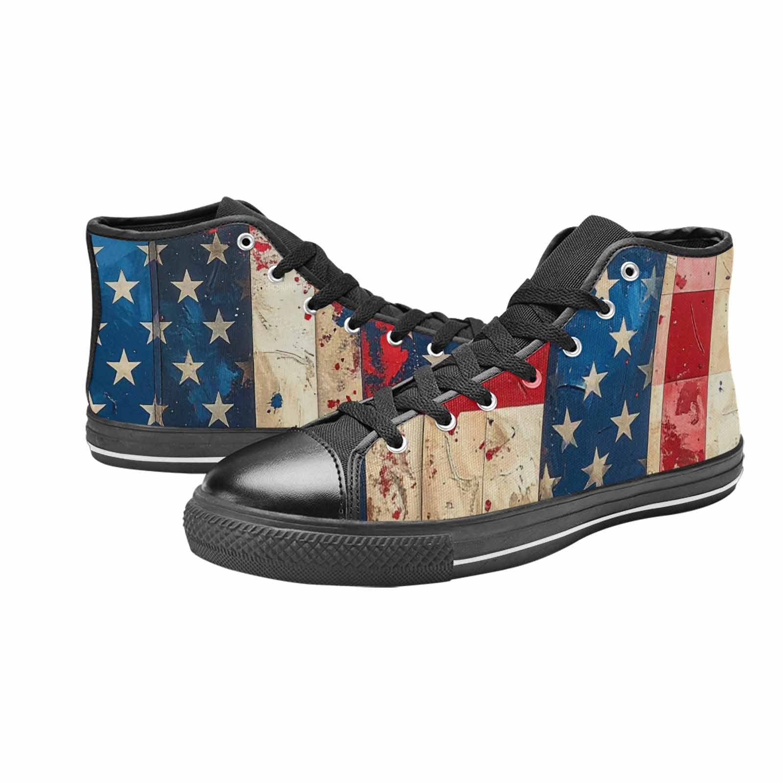MEN'S American Flag Stars High Top Canvas Surreal Sneakers