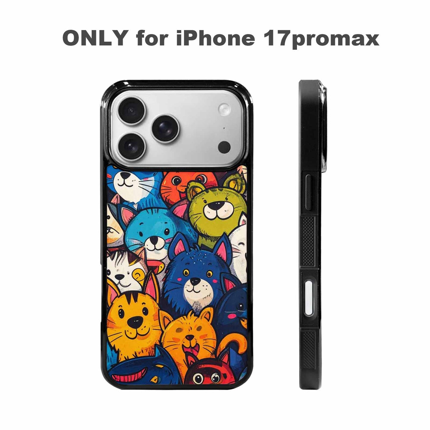 iPhone 17 Pro Max Case — Seamless Tileable Pattern Of Cartoon Cute, Custom Designed Case Cover