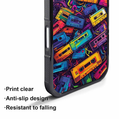 iPhone 17 Pro Case — Retro Cassette Tape Pattern Hundreds Retro, Unique Phone Case Design