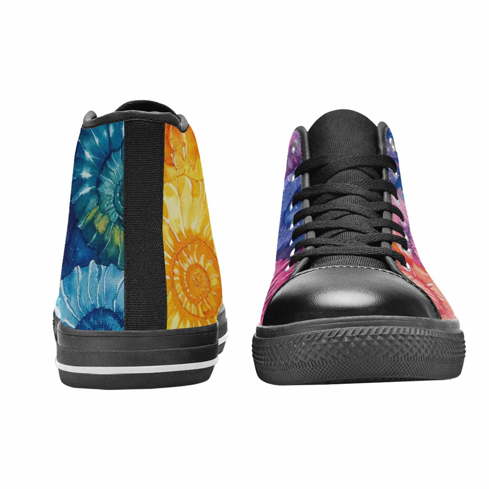 MEN'S Tie Dye Swirl High Top Canvas Surreal Custom Shoes