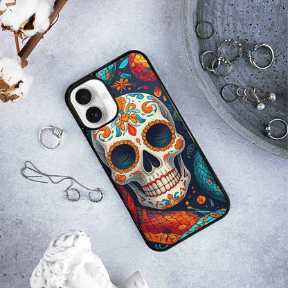 iPhone 16 Plus Case — Snake Skulls Print Alt Custom, Custom Phone Case
