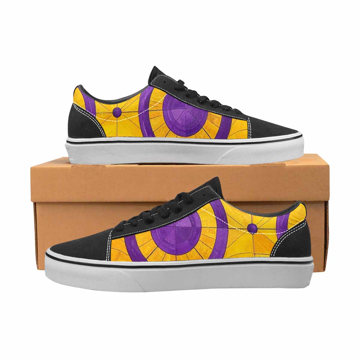WOMEN'S Intersex Flag Color Canvas Lace-Up Dark Academia Custom Shoes