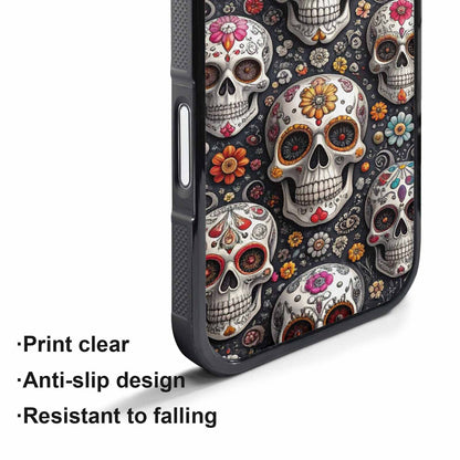 iPhone 17 Pro Max Case — Greyscale Black And White Gothic Skulls, Personalized Phone Case
