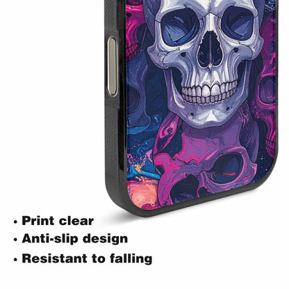 iPhone 16 Pro Case — Marble Skull Custom Personalized Phone Cover, Custom Phone Case