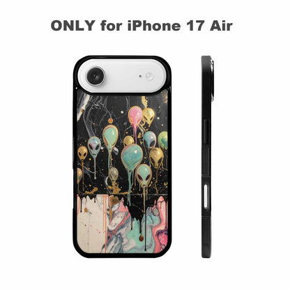 iPhone 17 Air Case — Aliens Marblemelting Aliens Pa Alien Scifi, Unique Phone Case Design