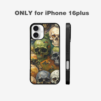 iPhone 16 Plus Case — Skulls Camoskulls Pattern Hu Bti, Custom Phone Case