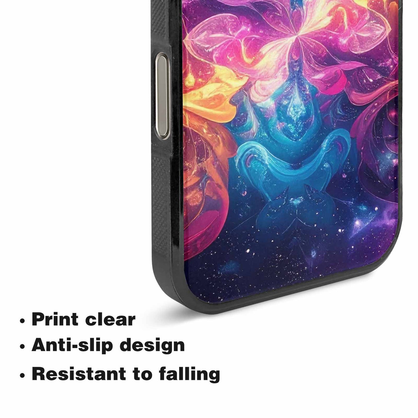 iPhone 16 Pro Case — Rose Galaxy Art Seamless Pattern Vibrant, Custom Designed Case Cover
