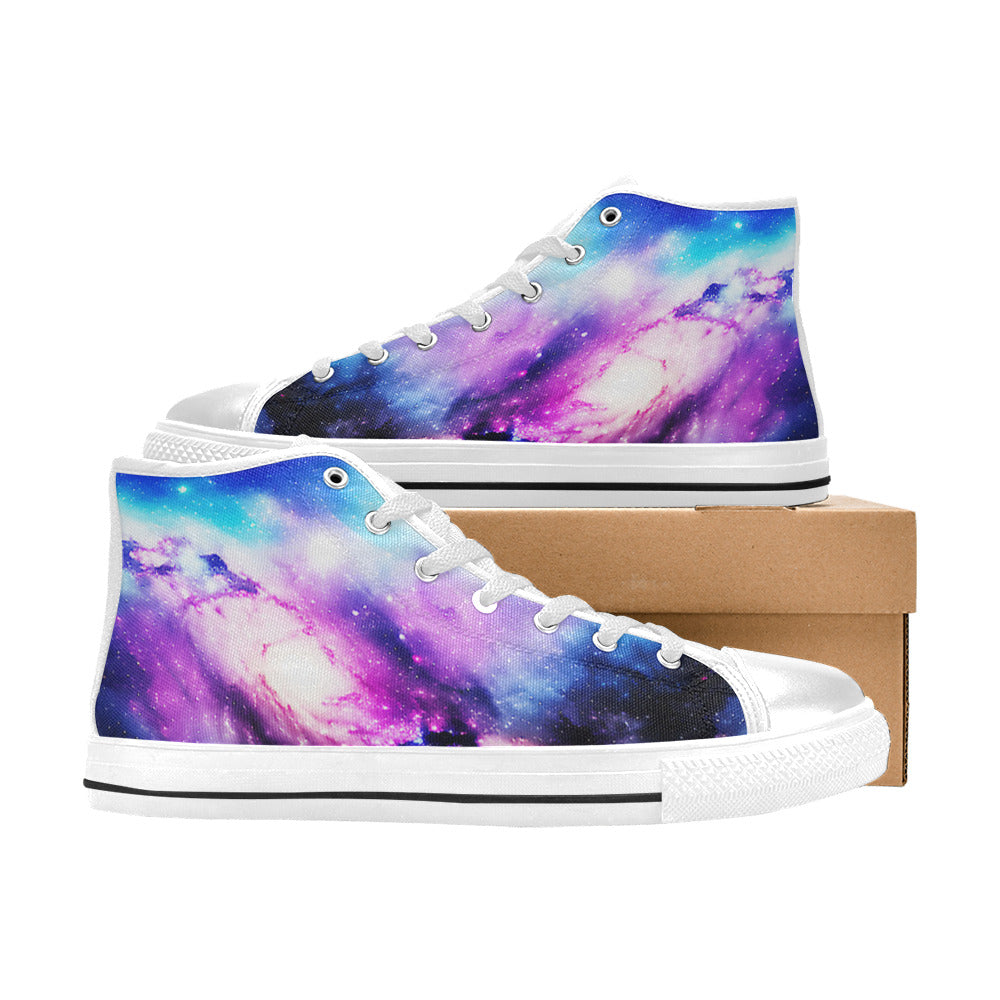 MEN'S Cc Galaxy Art 3 High Top Canvas Y2K Sneakers