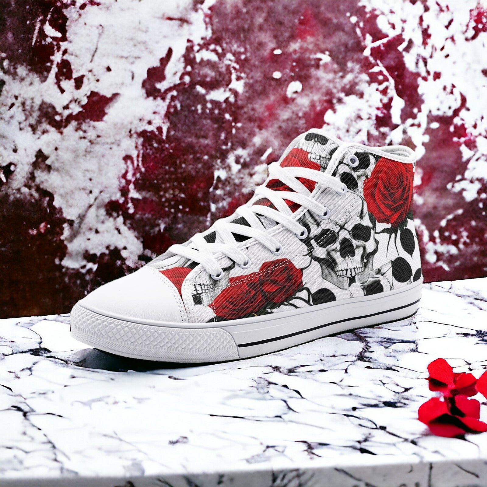 Butterfly Rainbow Navy Indigo Vivid Bold Art - Freaky Shoes | Custom Art Sneakers