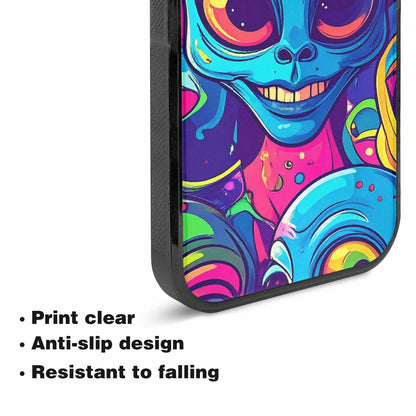 iPhone 15 Plus Case — Alien Ufo Cartoon, Custom Designed Case Cover
