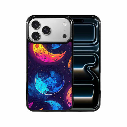 iPhone 17 Pro Max Case — Neon Winter Moon Cartoon Cute, Custom Printed Phone Case