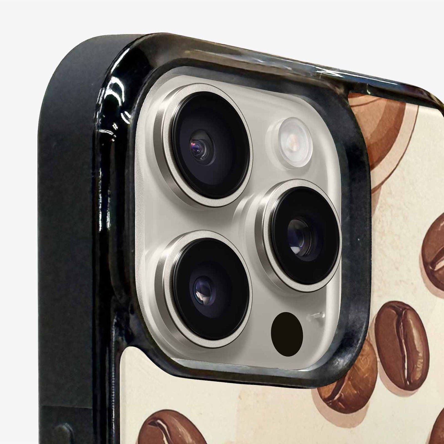 iPhone 16 Pro Max Case — Coffee Cup And Bean Pattern Seamless, Custom Made Phone Cover