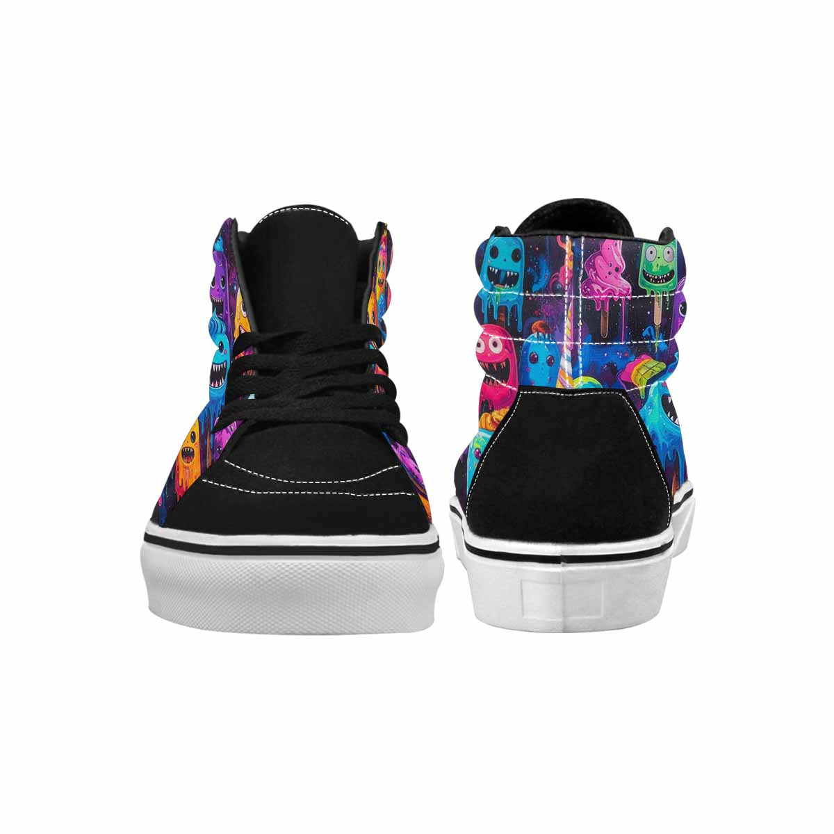 MEN'S Ice Cream Monsters  High Top Canvas Melting Art Sneakers