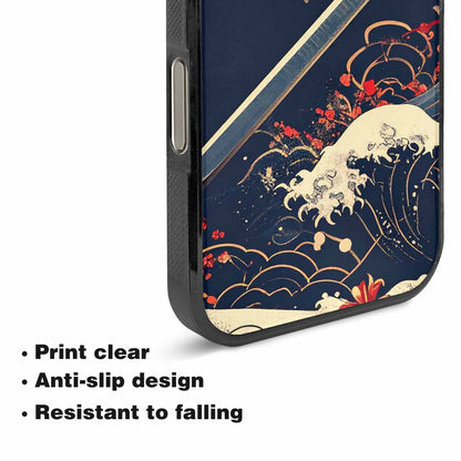 iPhone 16 Pro Case — Samurai Art Repeat Pattern, Custom Made Phone Cover