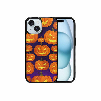 iPhone 15 Case — Halloween Jackolantern Purple Sky Custom, Original Design Phone Case