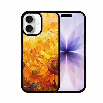 iPhone 17 Case — Impressionist Sunflower Brushstroke Pattern Floral, Custom Made Phone Cover