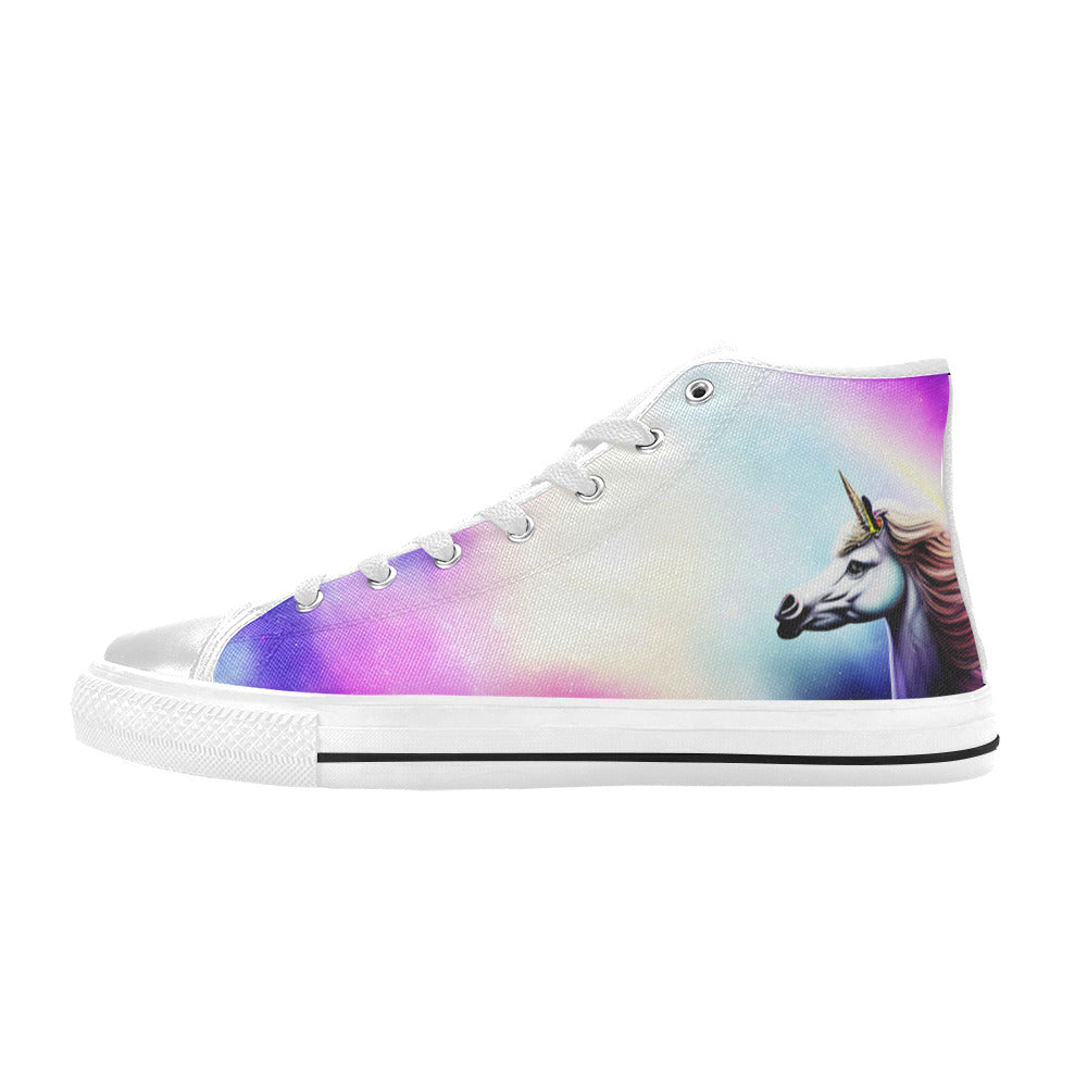 WOMEN'S Unicorn Galaxy Art High Top Canvas Aesthetic Custom Sneakers
