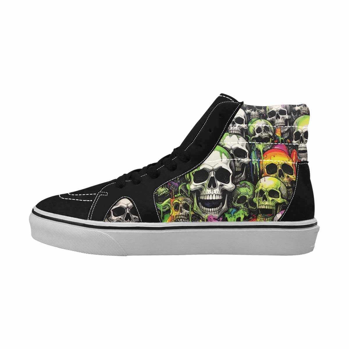 MEN'S Rainbow From Skull S High Top Canvas Neon Fantasy Custom Shoes